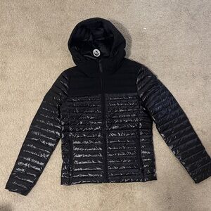 Superdry Shiny Black Hooded Jacket
